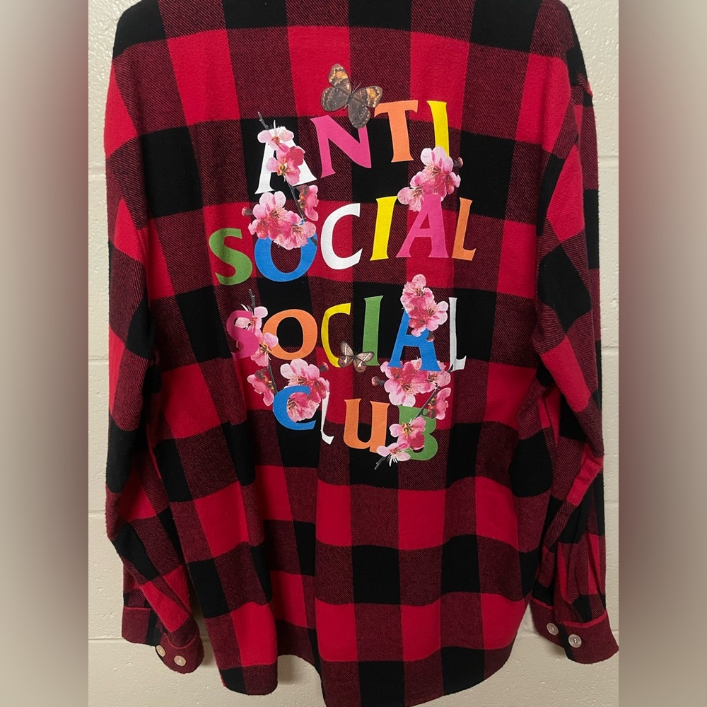 Anti Social Social Club Flannel - Flower Pattern